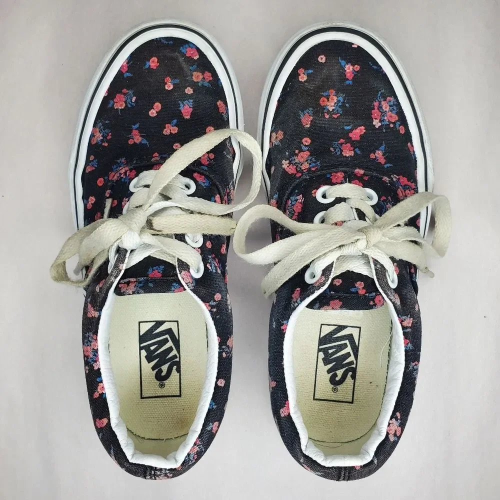 Vans Kids Floral Authentic Shoe Youth Size 13.5
